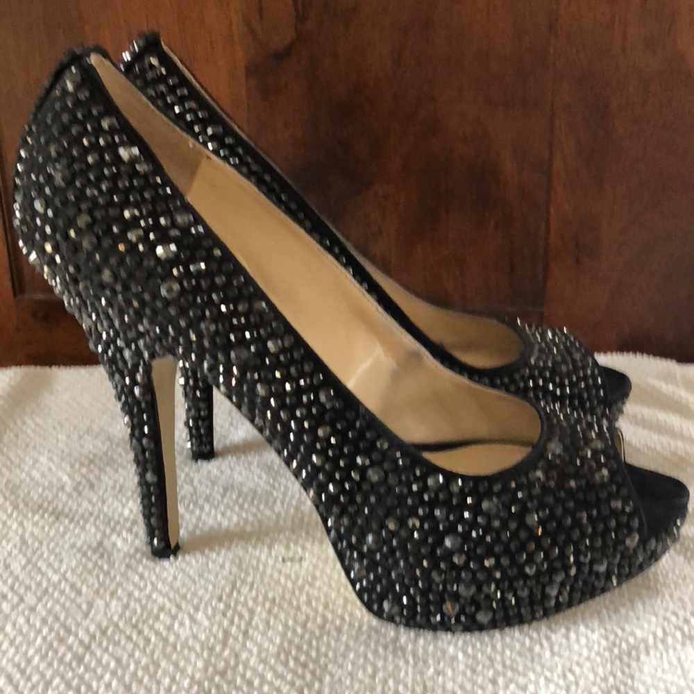Sexy Crystal Platform Pumps